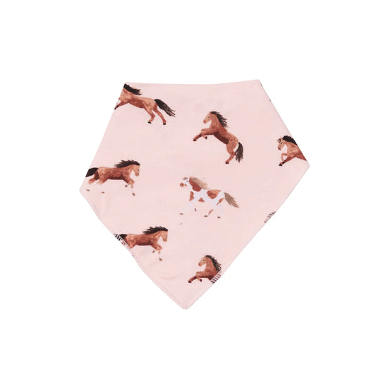 Bandana Bib - Pink Horses