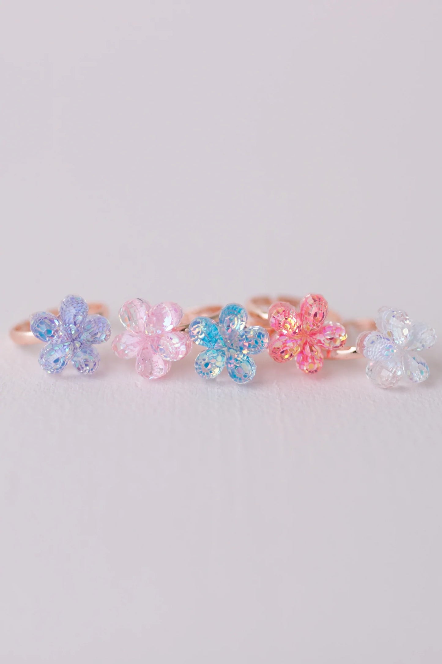 BOUTIQUE SHIMMER FLOWER RINGS