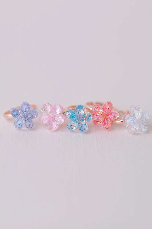 BOUTIQUE SHIMMER FLOWER RINGS