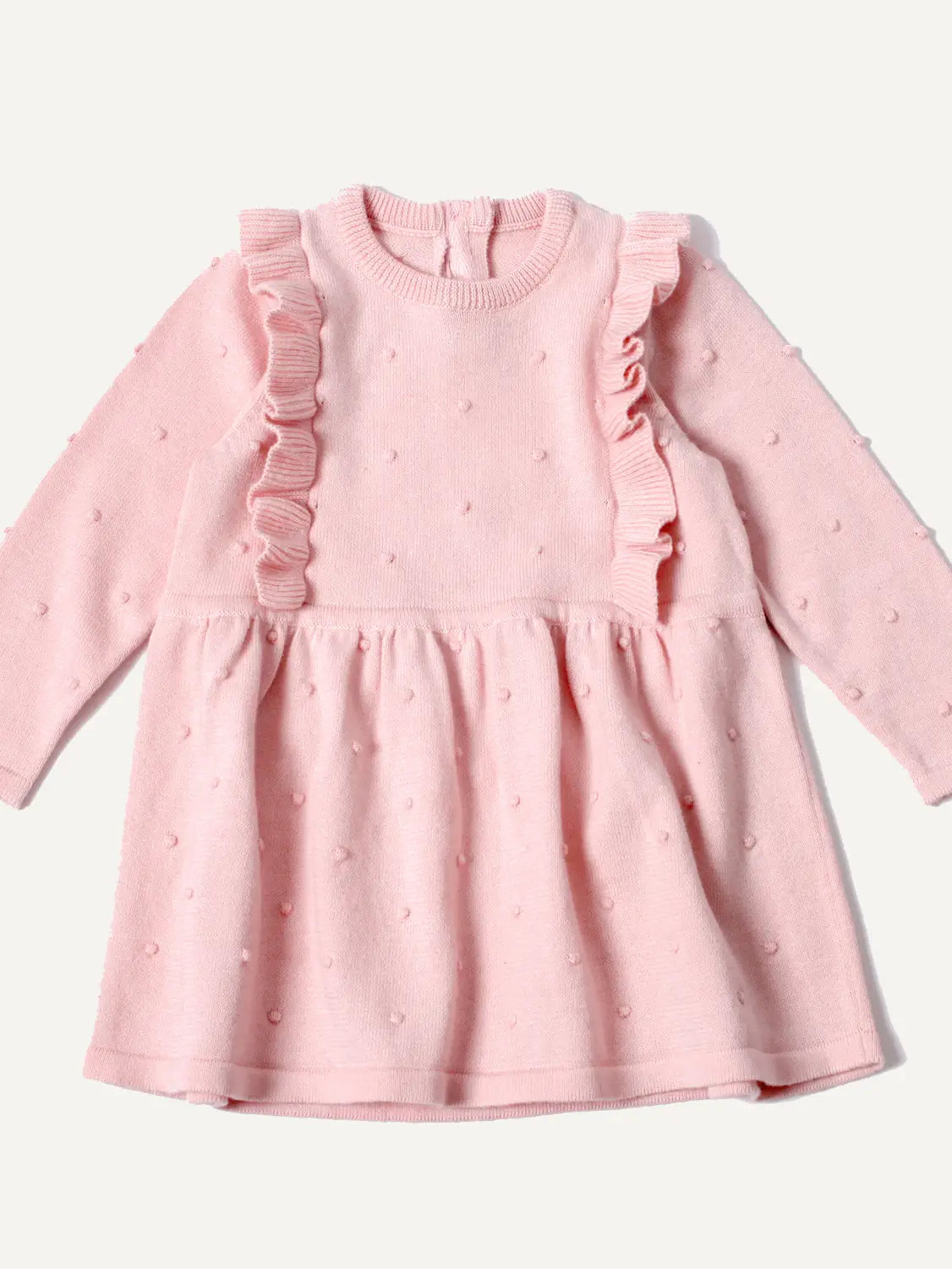 Milan Ruffle Bobble Baby Sweater Knit Dress