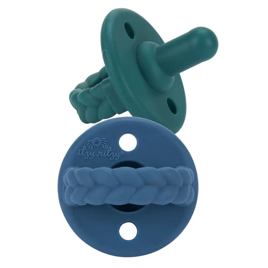 Sweetie Soother™ Pacifier Sets (2-pack)  Deep Sea + Denim Braids