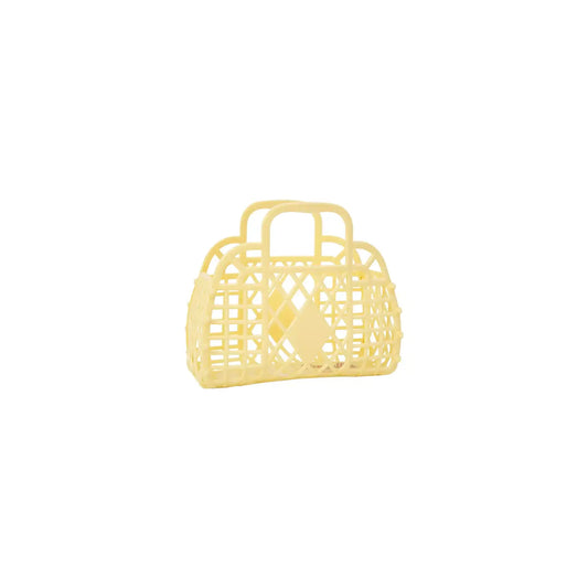 Mini Retro Basket Jelly Bag - Yellow