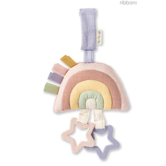 Ritzy Jingle™ Pink Rainbow Attachable Travel Toy