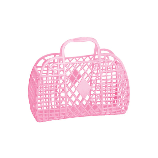 Small Retro Basket Jelly Bag - Bubblegum Pink