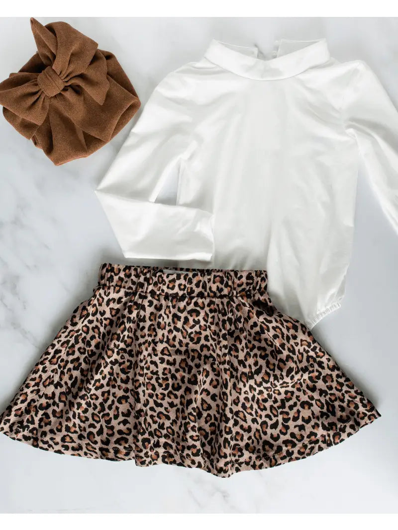 Aspen Mock Turtleneck Leotard - White