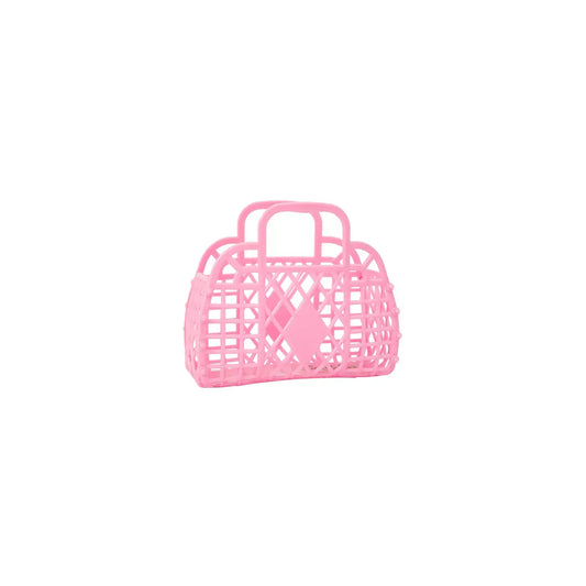 Mini Retro Basket Jelly Bag - Bubblegum Pink