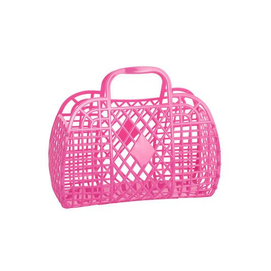 Small Retro Basket Jelly Bag - Berry Pink