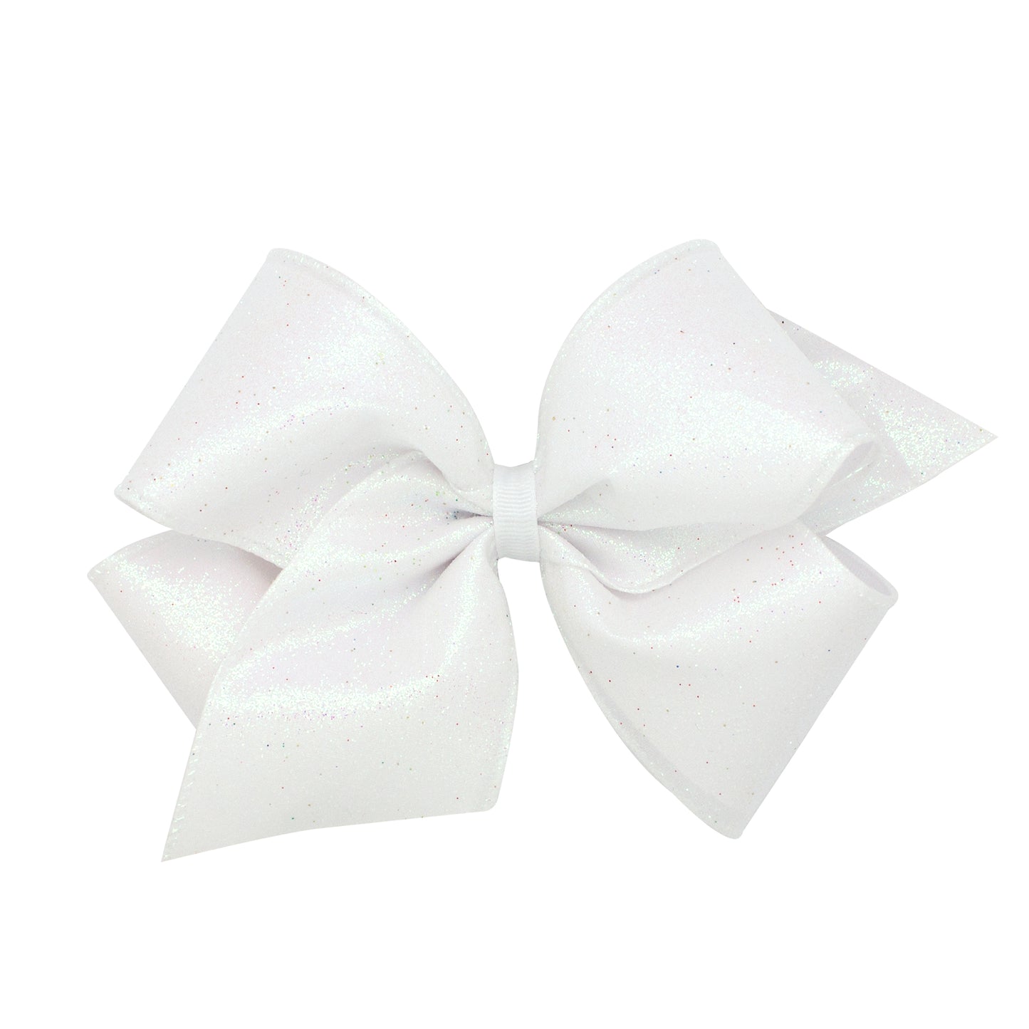 KING PARTY TIME GLITTER BOW - WHITE