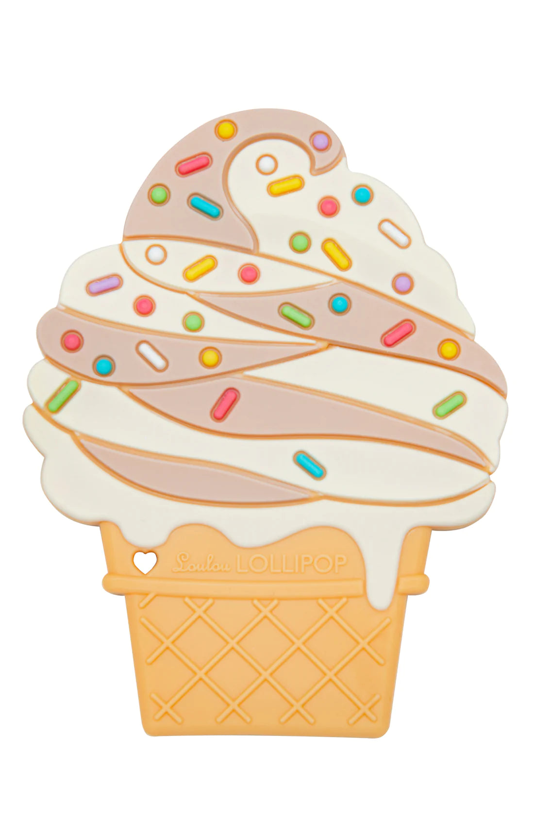 Silicone Teether Single - Chocolate Ice Cream