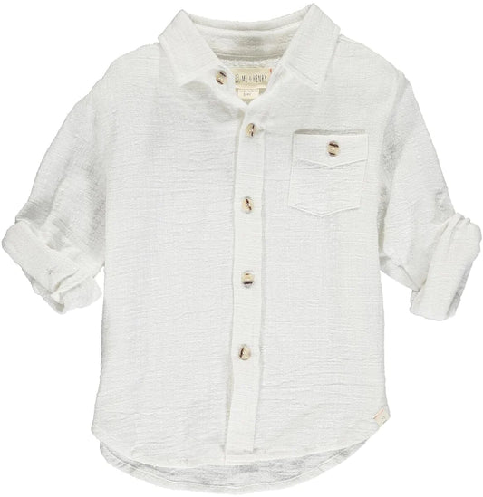 Merchant Long Sleeve Button Up - White