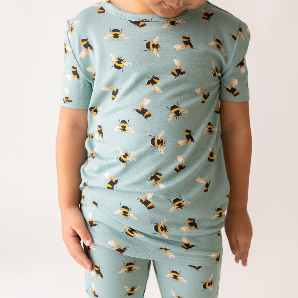 Short Sleeve Short Pajamas - Spring Bees