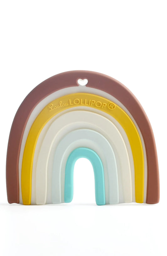 Silicone Teether Single - Neutral Rainbow
