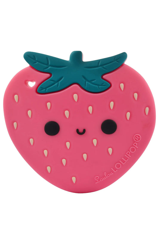 Silicone Teether Single - Strawberry