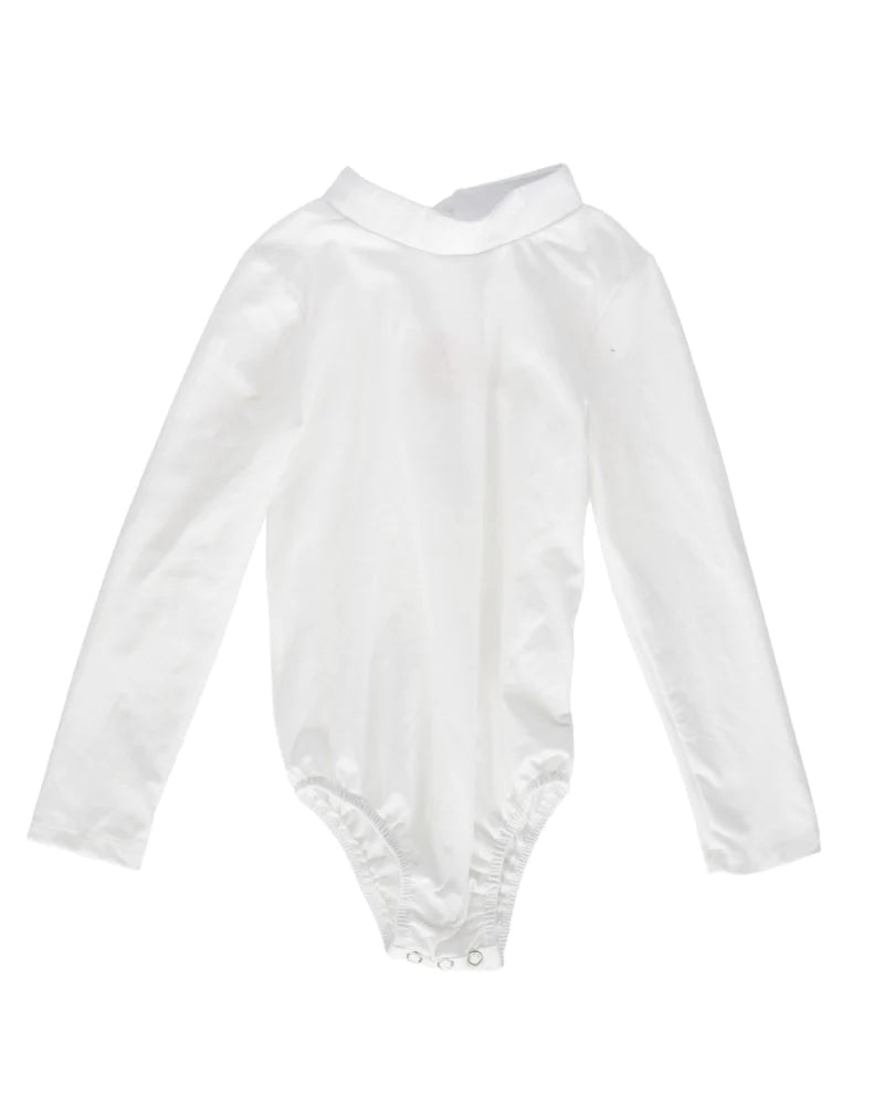 Aspen Mock Turtleneck Leotard - White