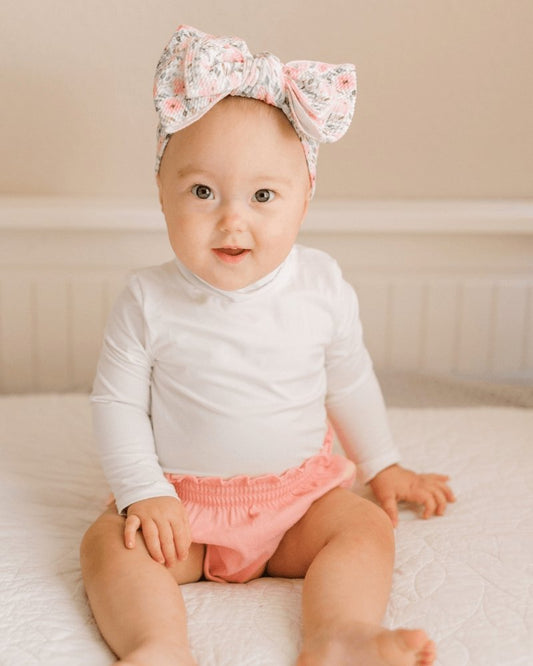 Aspen Mock Turtleneck Leotard - White