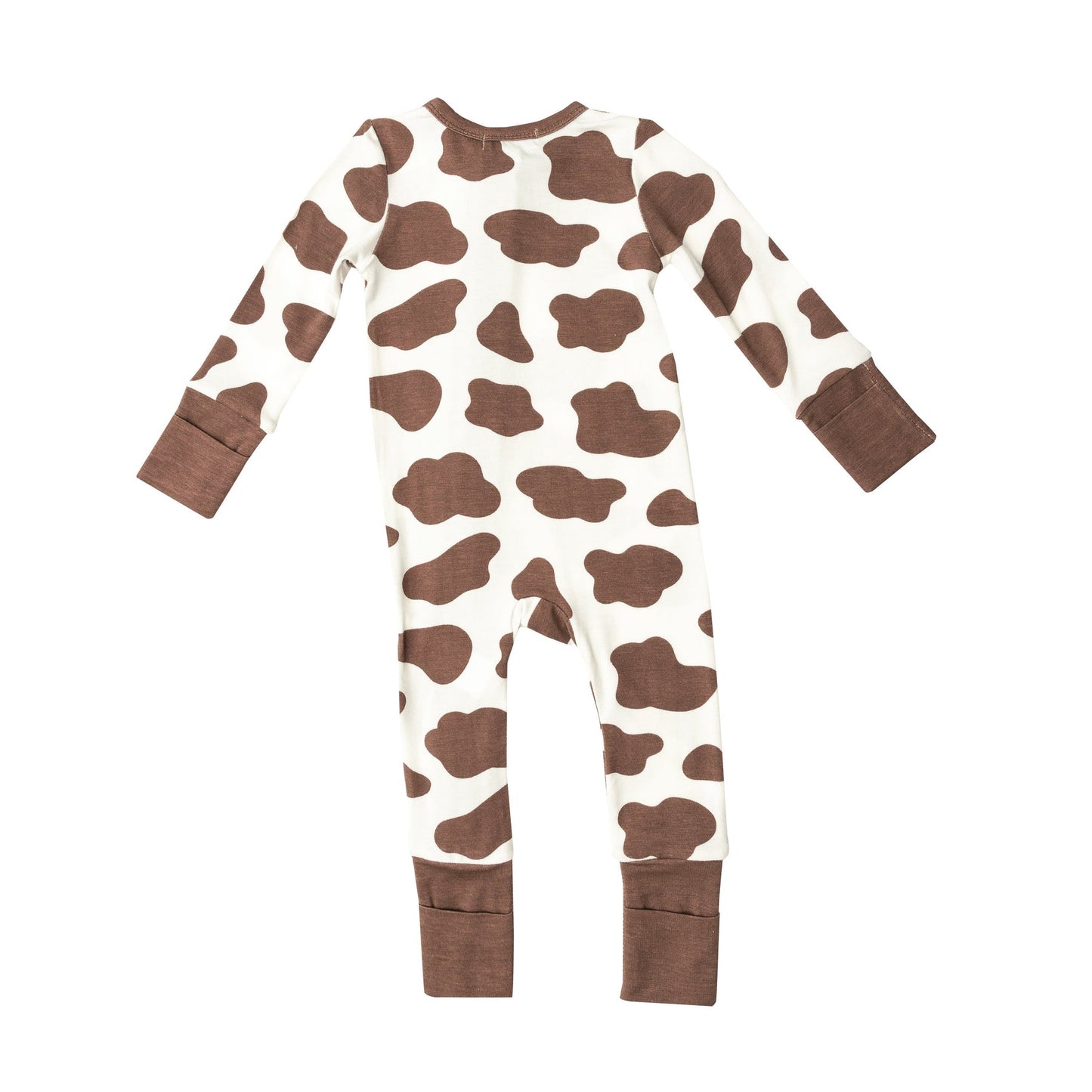 2 Way Zipper Romper - Brown Cow