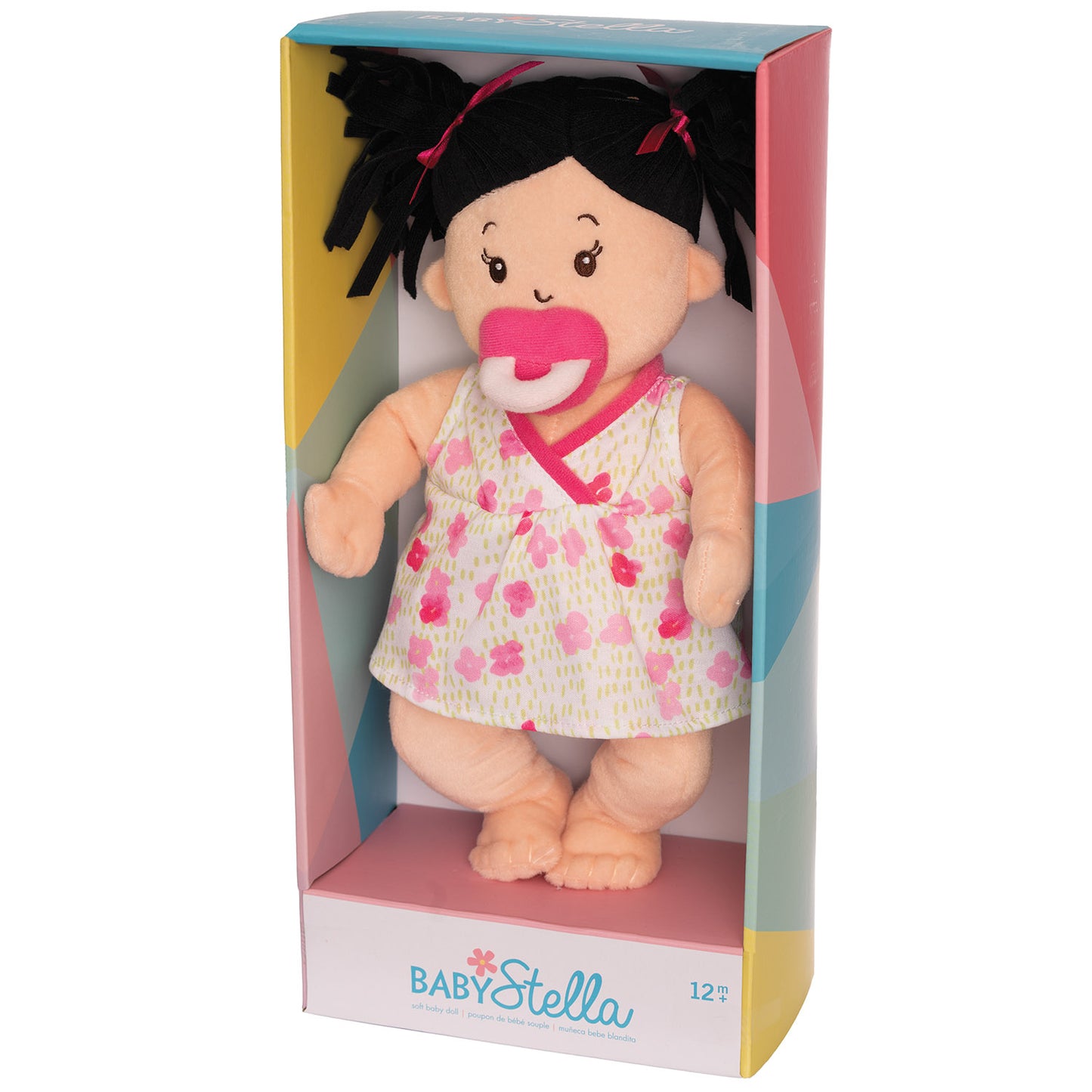 Baby Stella Peach Doll with Black Hair