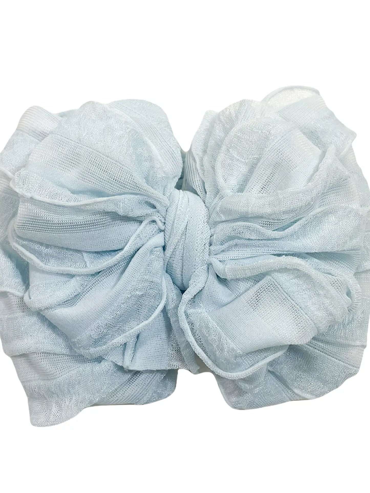 Ruffled Headband - Sky Blue