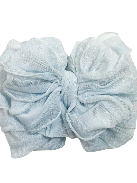 Ruffled Headband - Sky Blue