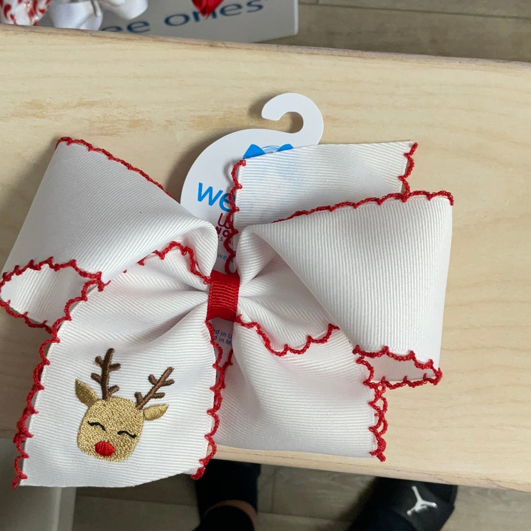 BOW KING CHRISTMAS EMB REINDEER