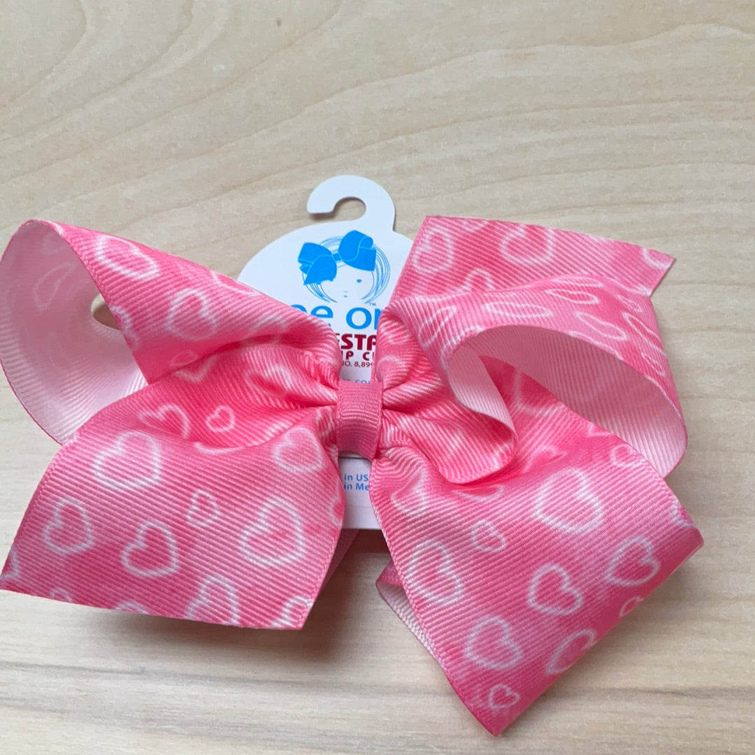 KING GROSGRAIN - multi pink heart