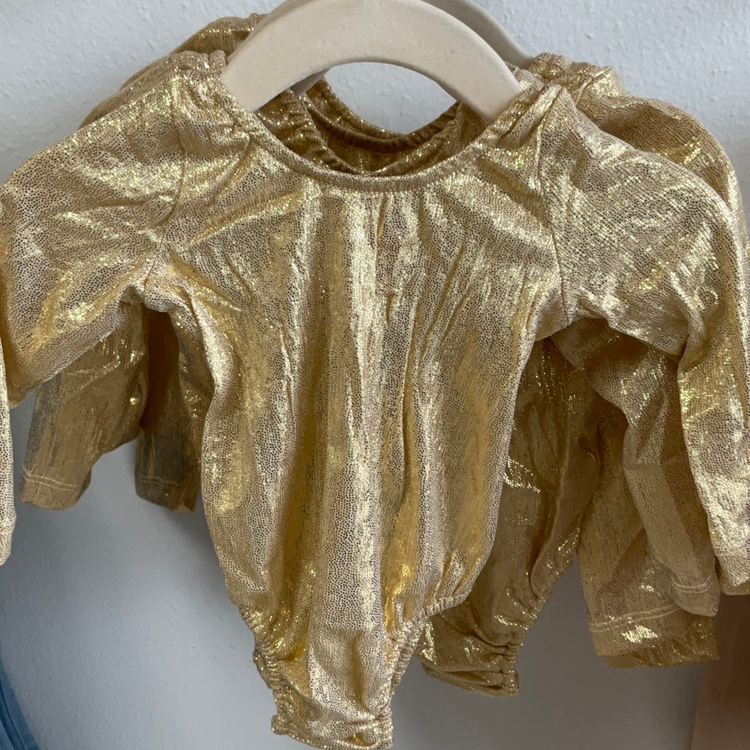 live l/s leotard - gold