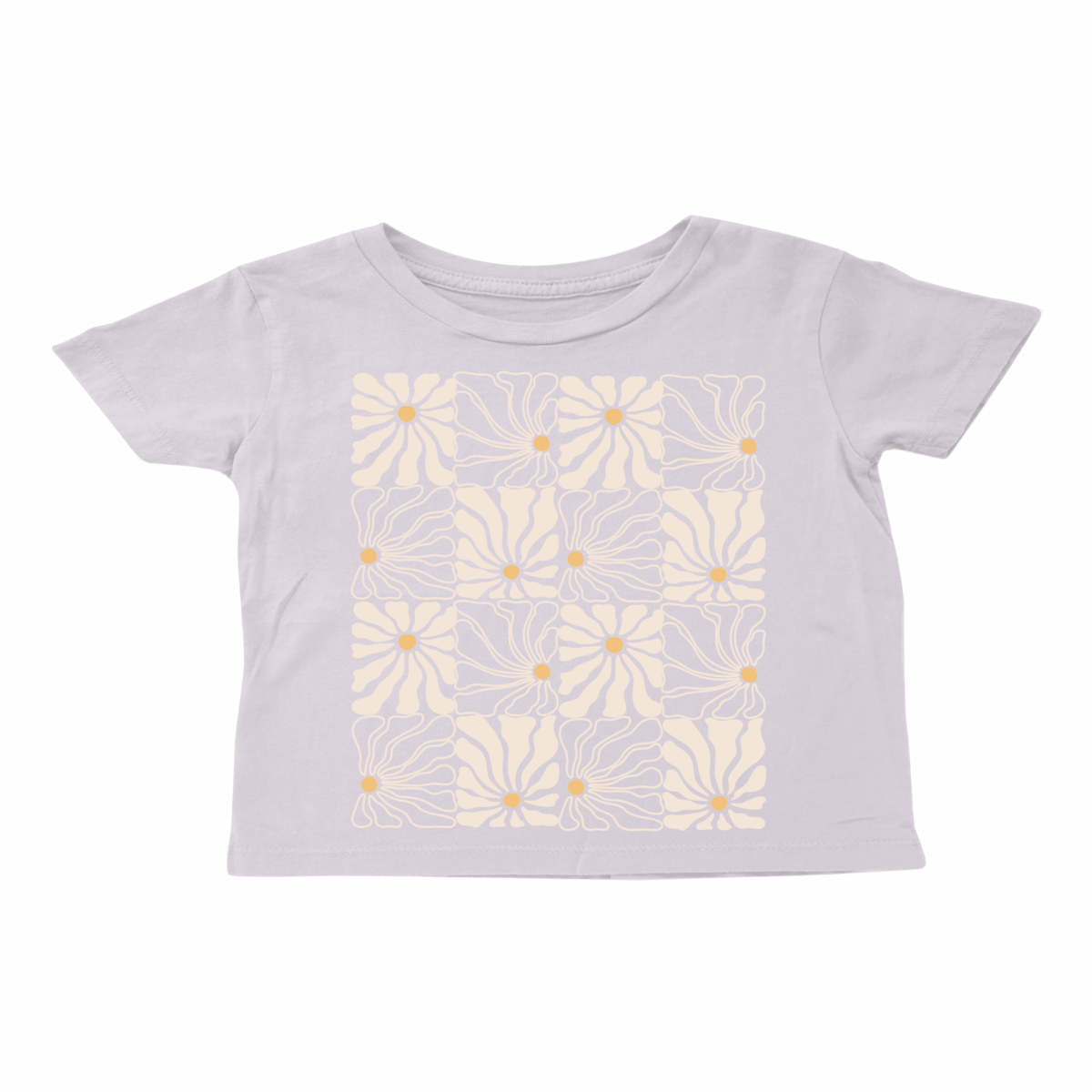 Flower Check Boxy Tee