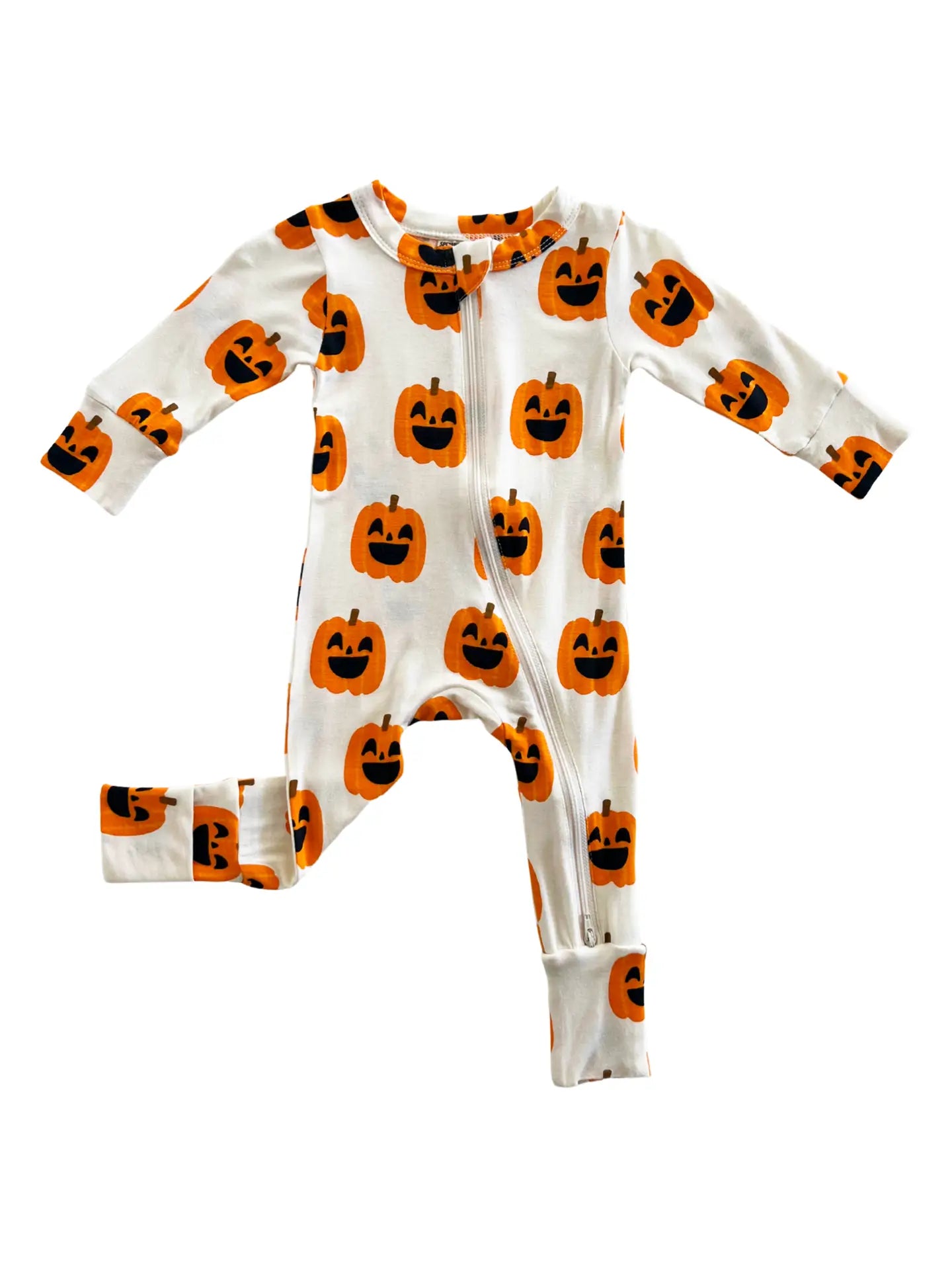 2-Way Convertible Zip Romper - Jack-O-Lantern