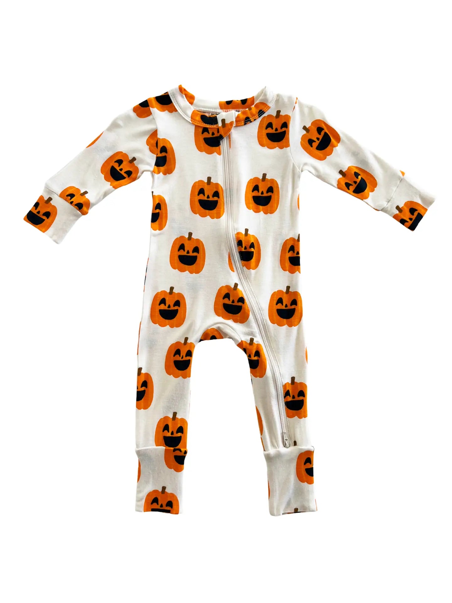 2-Way Convertible Zip Romper - Jack-O-Lantern