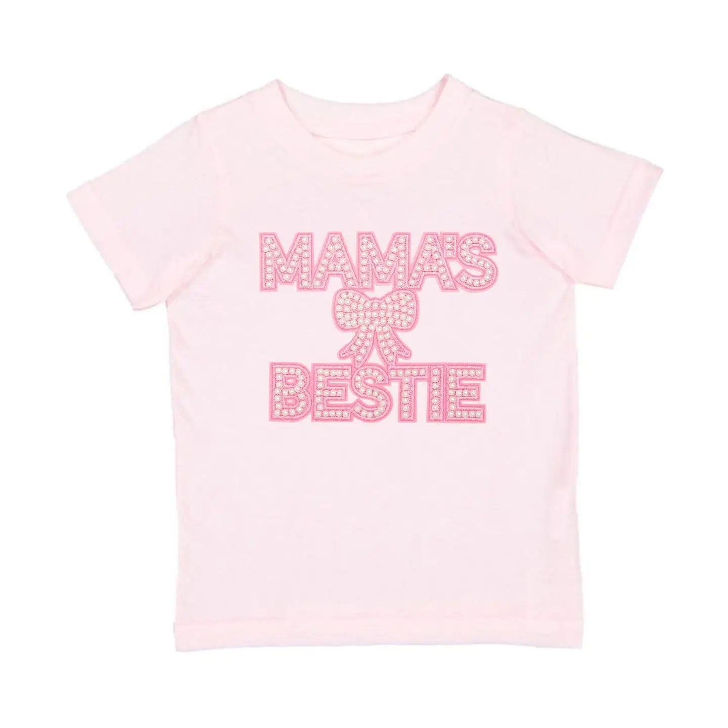 Mama's Bestie Pearl Patch Short Sleeve T-Shirt