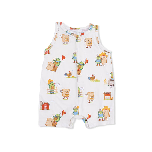 Avocado Toast Sleeveless Shortie Romper