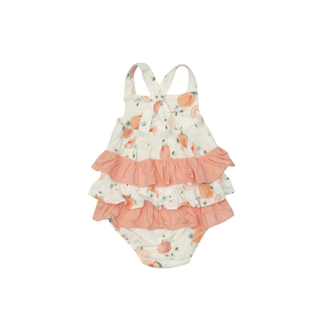 Ruffle Sunsuit - Peaches