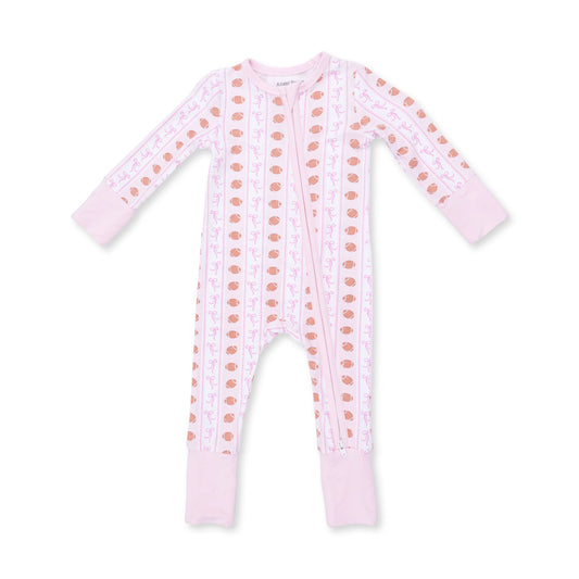 Convertible Romper - Football Bow Stripe