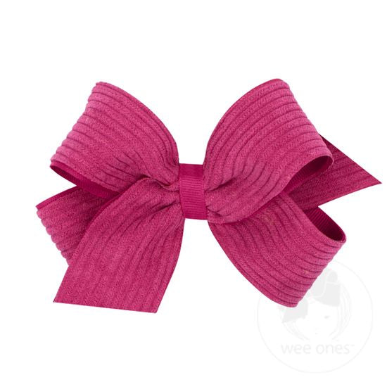 Medium Grosgrain Corduroy Overlay Bow