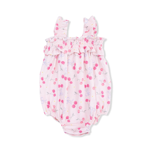 Sweet Bow Cherries Ruffly Strap Bubble