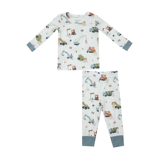 Long Sleeve Loungewear Set - Construction Alphabet