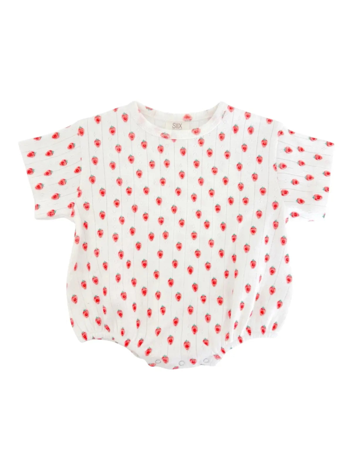 White Strawberry Organic Pointelle T-Shirt Bubble