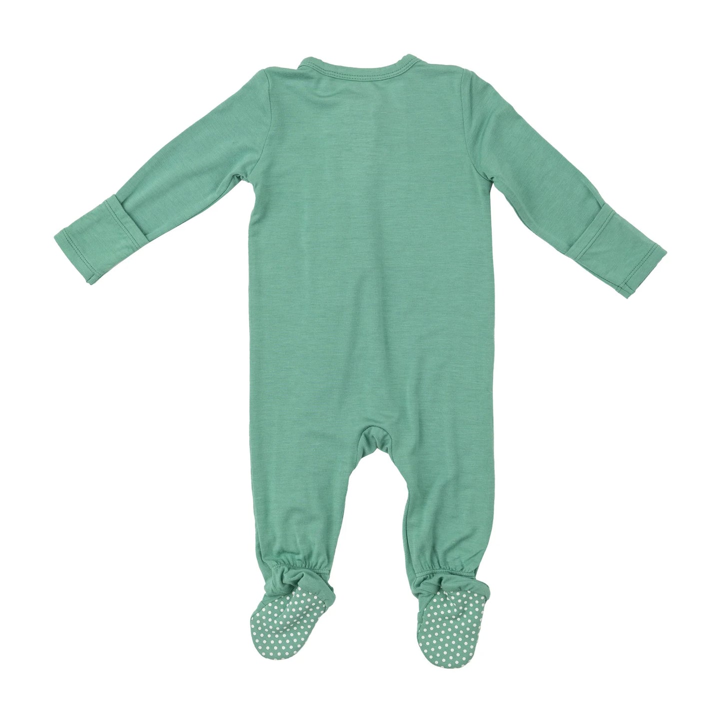 2 Way Zipper Footie - Malachite Green