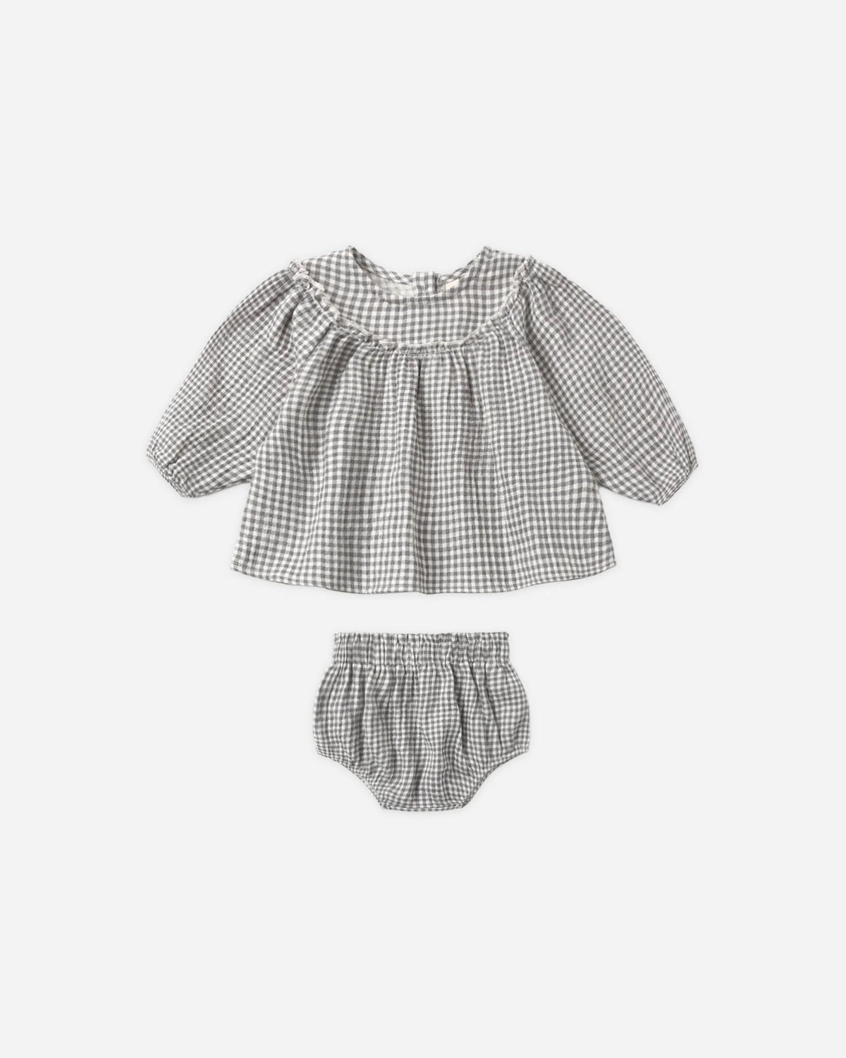 Mia Top + Bloomer Set || Midnight Gingham