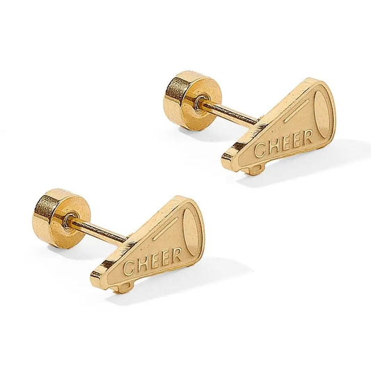 Screwback Stud Earrings - Cheer