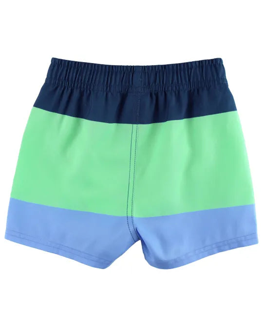 Swim Trunks - Mint & Blue Colorblock