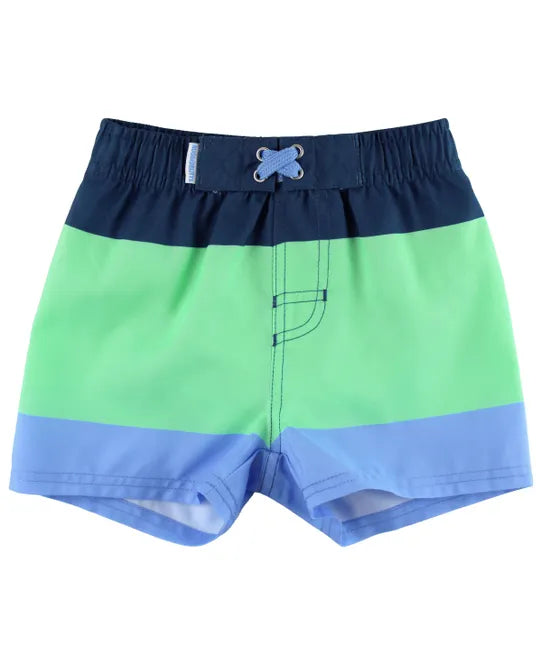 Swim Trunks - Mint & Blue Colorblock