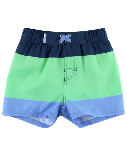 Swim Trunks - Mint & Blue Colorblock