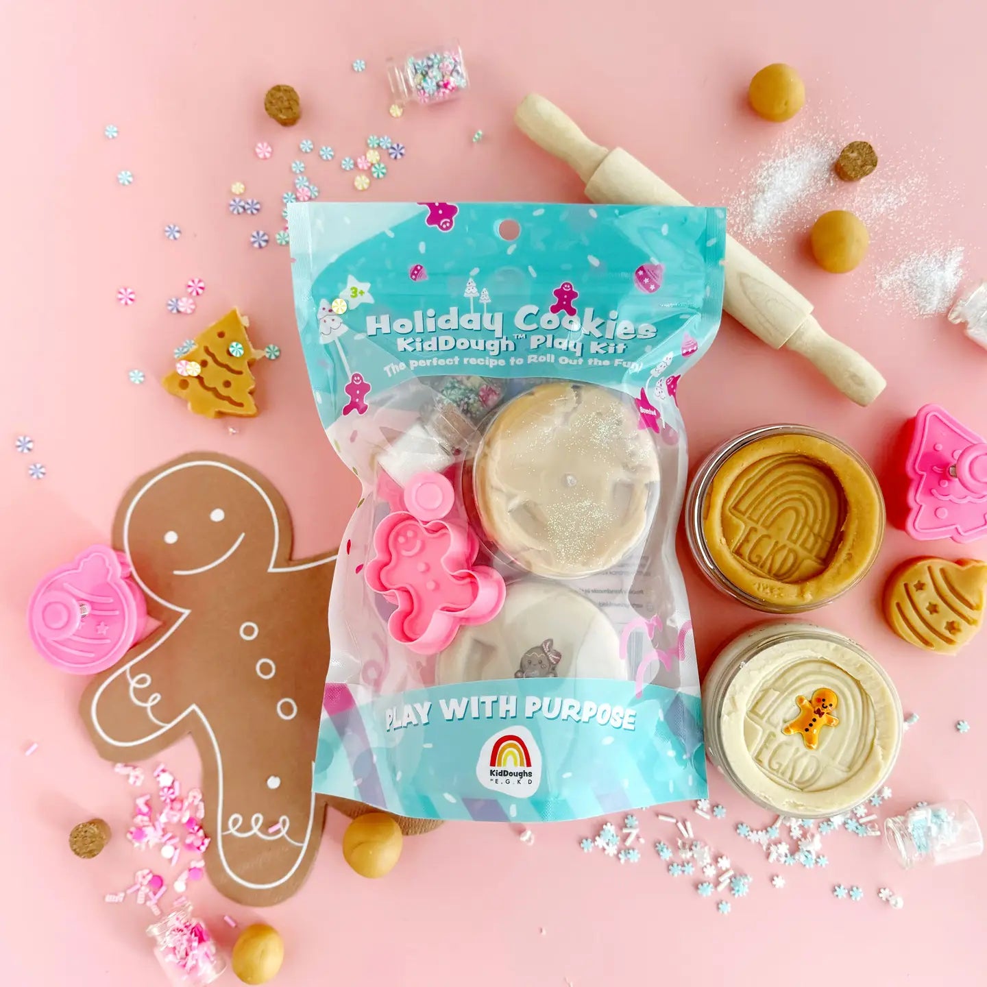 Holiday Cookies Kiddough Play Kit