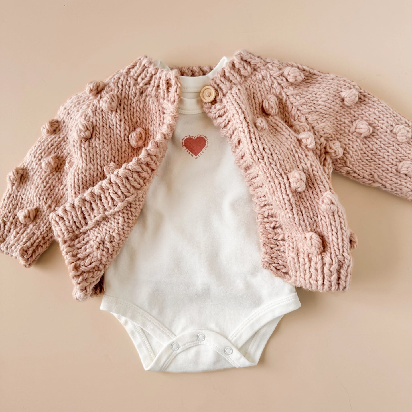 Popcorn Cardigan - Blush