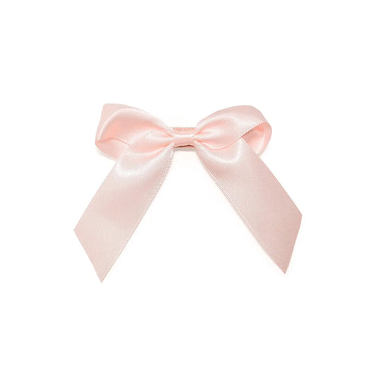 Coquette Satin Bow Clip - Ballet Pink