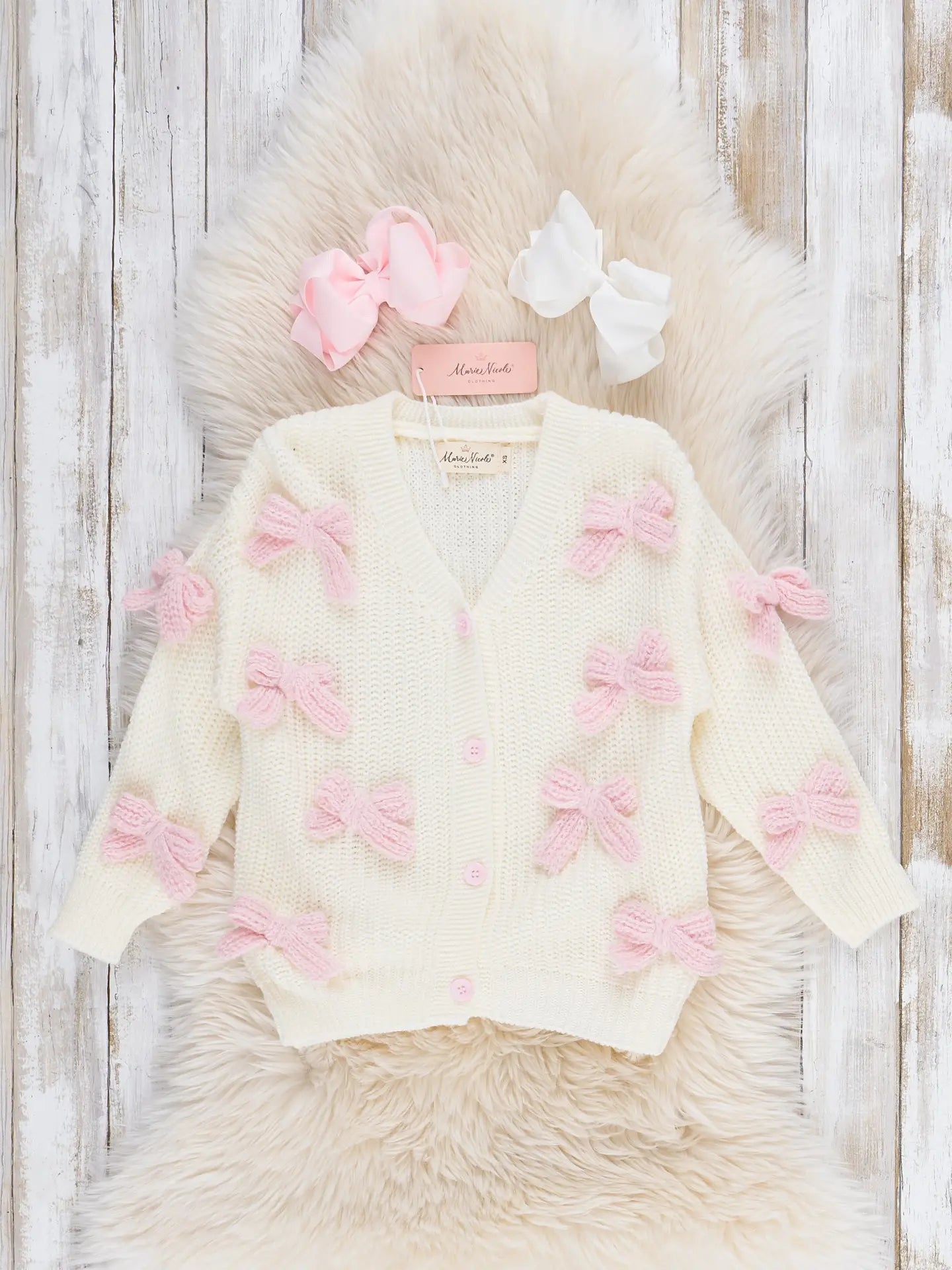 Sweet Rosy Bows Cardigan