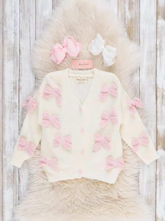 Sweet Rosy Bows Cardigan