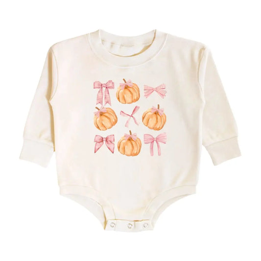 Coquette Pumpkin Long Sleeve Romper