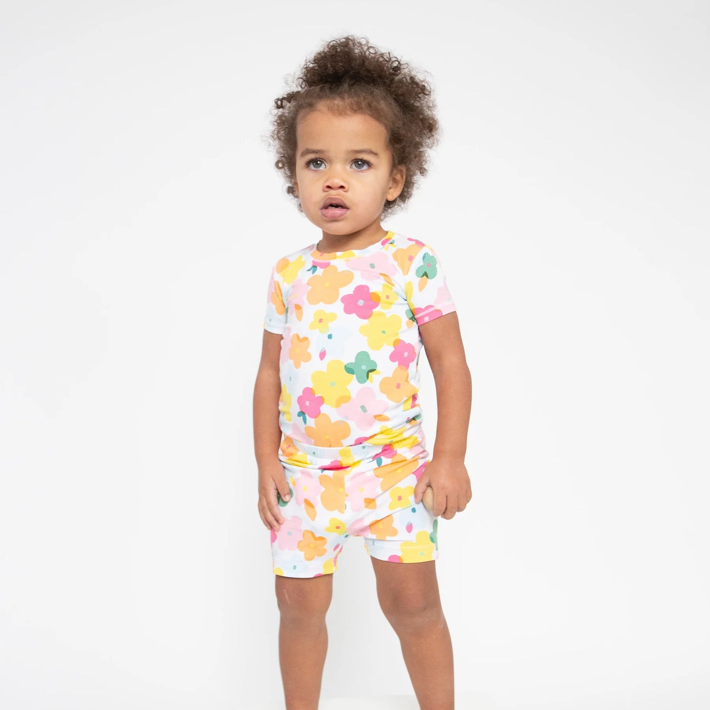 Short Lounge Wear Set - Paper Floral